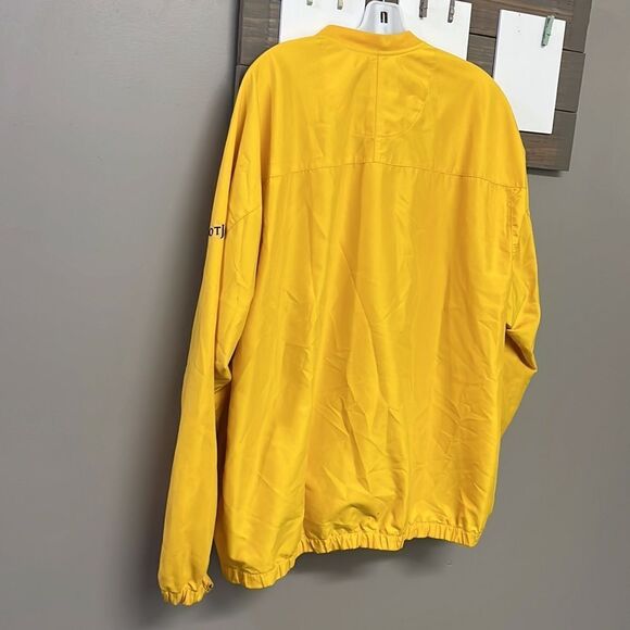FootJoy Gold Embroidered Pullover Jacket w/ Front Zipper Pockets & V-Neck- Large - Picture 6 of 14